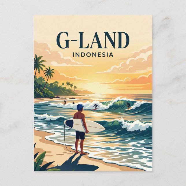 Grajagan Bay Indonesia Postcard (Front)