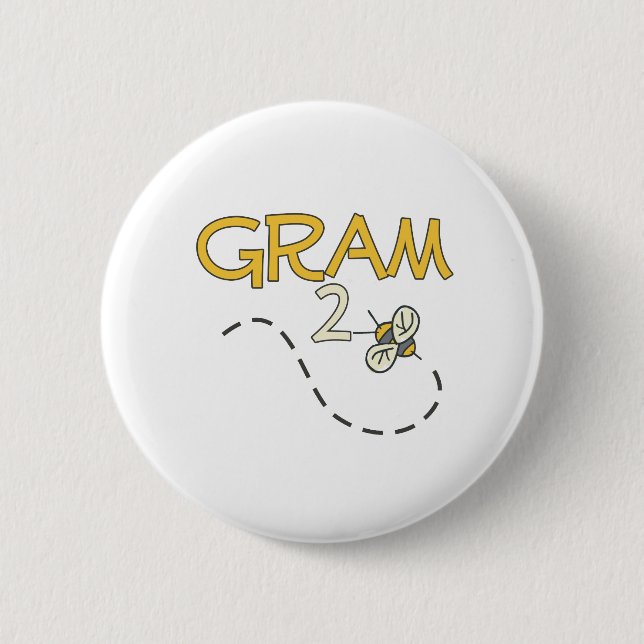 Gram 2 Bee Button (Front)