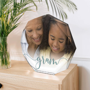 Gram Grandma Script Overlay Photo Block