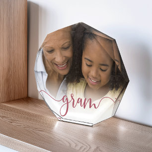 Gram Grandma Script Overlay Photo Block