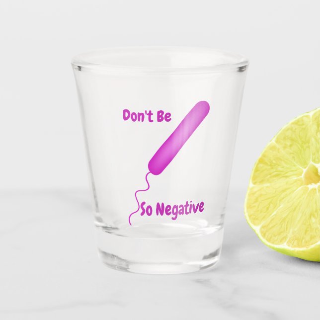 Gram Negative Microbiology Pun Shot Glass (Front)