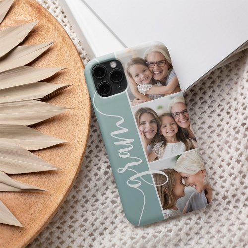 Gram Script Grandma Photo Collage iPhone 13 Case