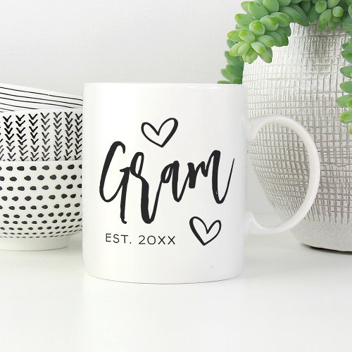 Gram Year Established Grandma Coffee Mug