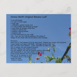 GramaBarb's Original Banana Loaf Postcard