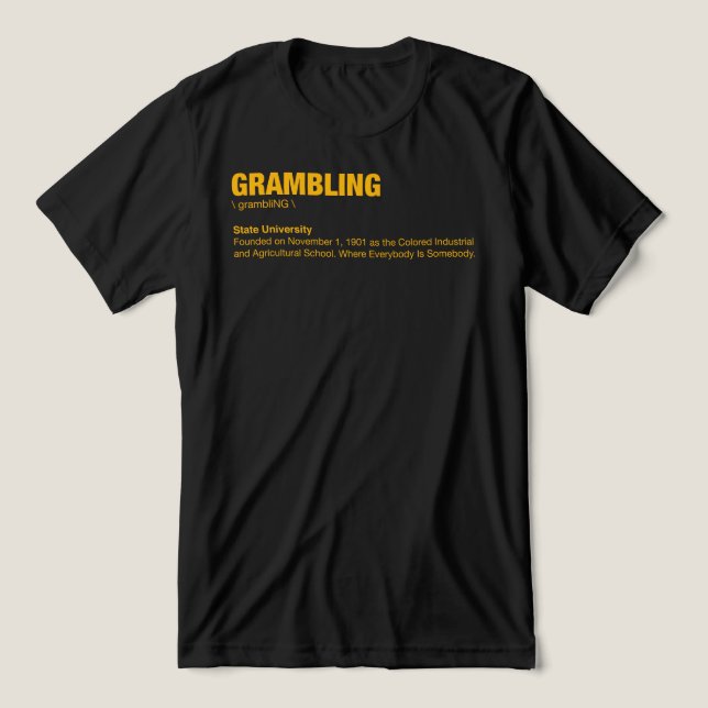 GRAMBLING Definition Tshirt (Design Front)