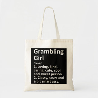 GRAMBLING GIRL LA LOUISIANA Funny City Home Roots  Tote Bag