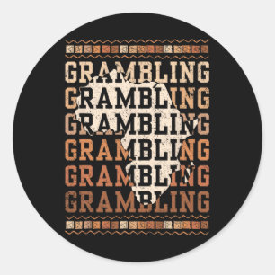 Grambling Hbcu With Africa Alumni Historical Black Classic Round Sticker