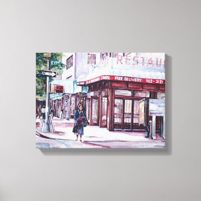Gramercy Coffee Corner, New York City Canvas Print (Front)