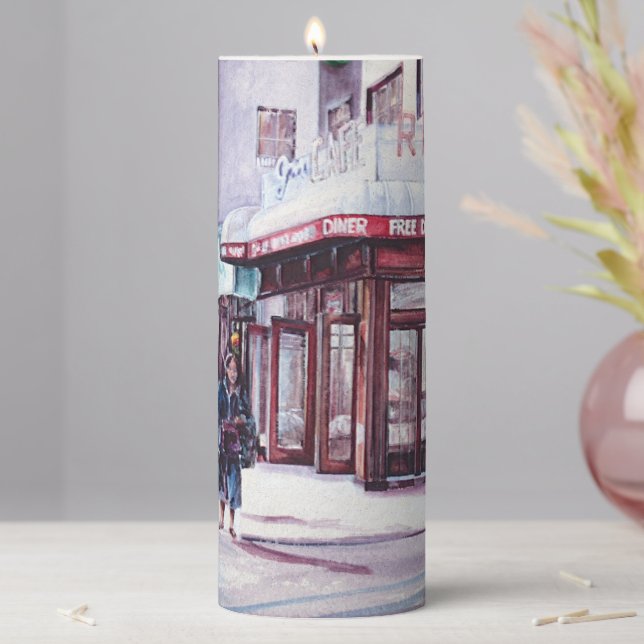 Gramercy Coffee Corner Pillar Candle (In Situ)