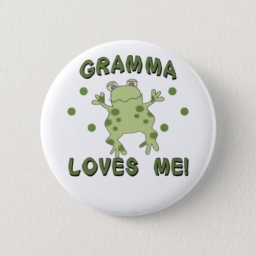 Gramma Loves Me Frog Button