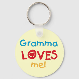 Gramma Loves Me T-shirts and Gifts Keychain