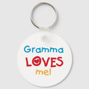 Gramma Loves Me T-shirts and Gifts Keychain