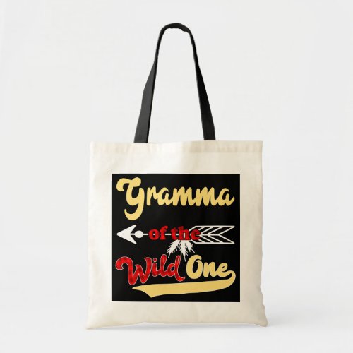 Gramma of the Wild One Birthday Matching First Tote Bag