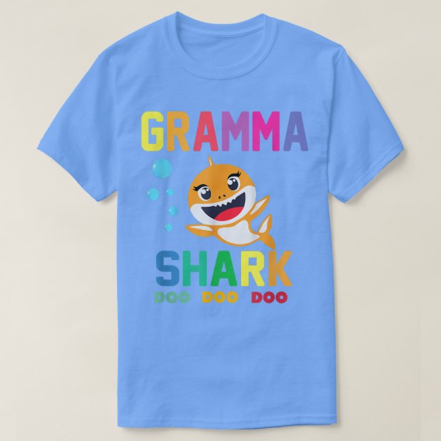 Gramma Shark  Gramma Shark Lover Family Mothers Da T-Shirt (Design Front)