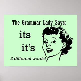 Grammar It's and Its Posters