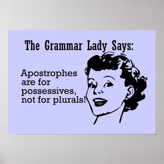 Grammar Lady Apostrophes Posters (Front)