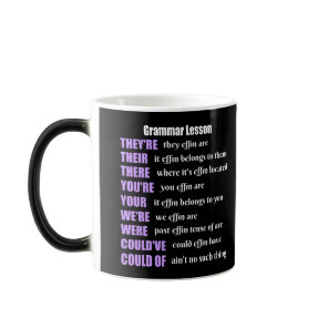 Grammar Lesson Humor They're Their There Color Morph Mug