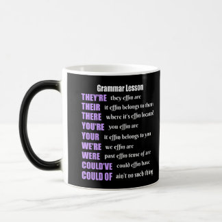 Grammar Lesson Humor They're Their There Color Morph Mug