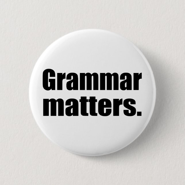 Grammar Matters | Language Skills Button (Front)