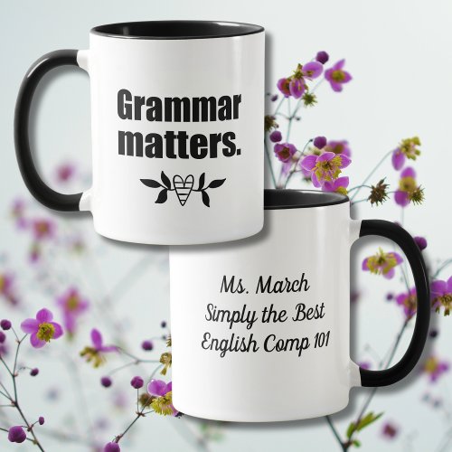 Grammar Matters  Language Skills Coffee Mug