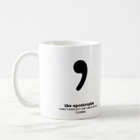 Grammar Mug Apostrophe Humor Librarian Gifts