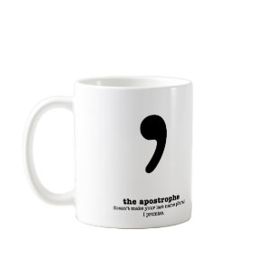 Grammar Mug Apostrophe Humor Librarian Gifts