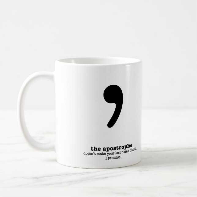 Grammar Mug Apostrophe Humor Librarian Gifts (Left)