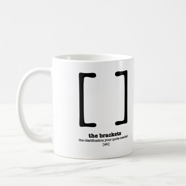 Grammar Mug English Teacher Gift Brackets (Left)