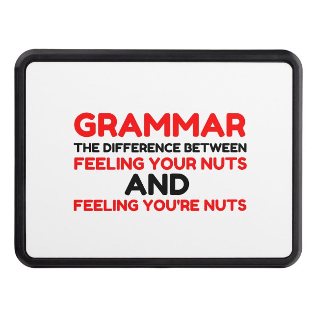 Grammar Nuts Hitch Cover (Front)