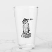 Grammar Owl Says Whom Glass (Front)