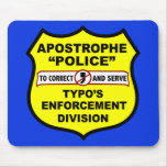 Grammar Police Apostrophe Mousepad at Zazzle