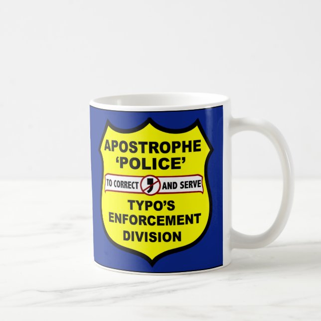 Grammar Police Apostrophe Mug (Right)