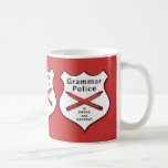 Grammar Police Badge Coffee Mug at Zazzle