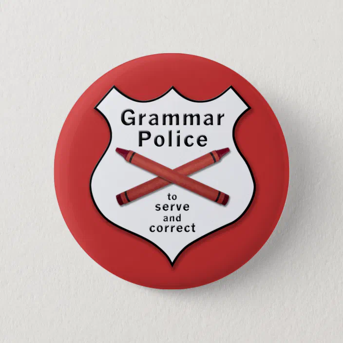 GRAPHICS & MORE Grammar Police Badge Funny Home Business Office Sign 