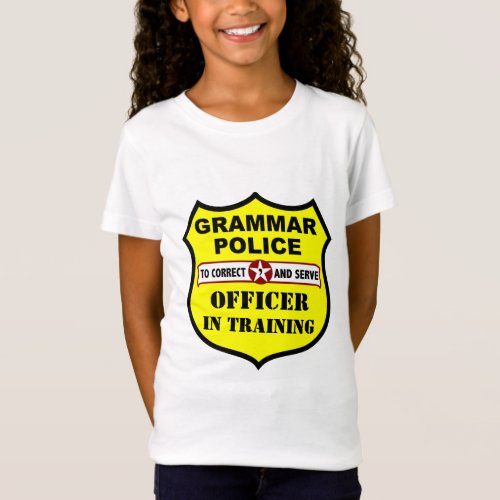 Grammar Police Customizable KIds Tee