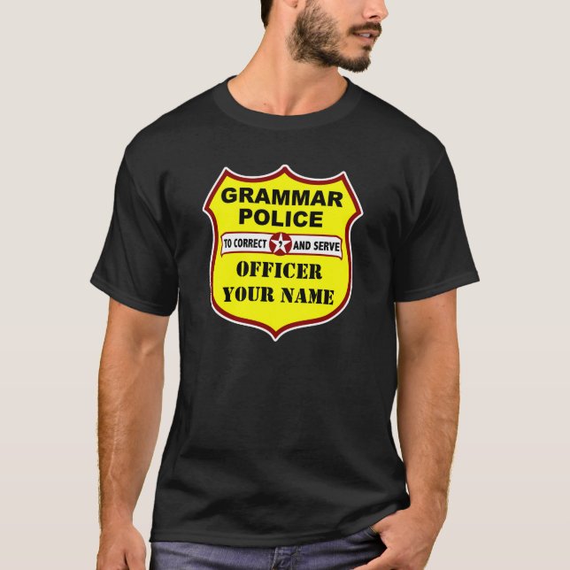 Grammar Police Dark Tee (Front)