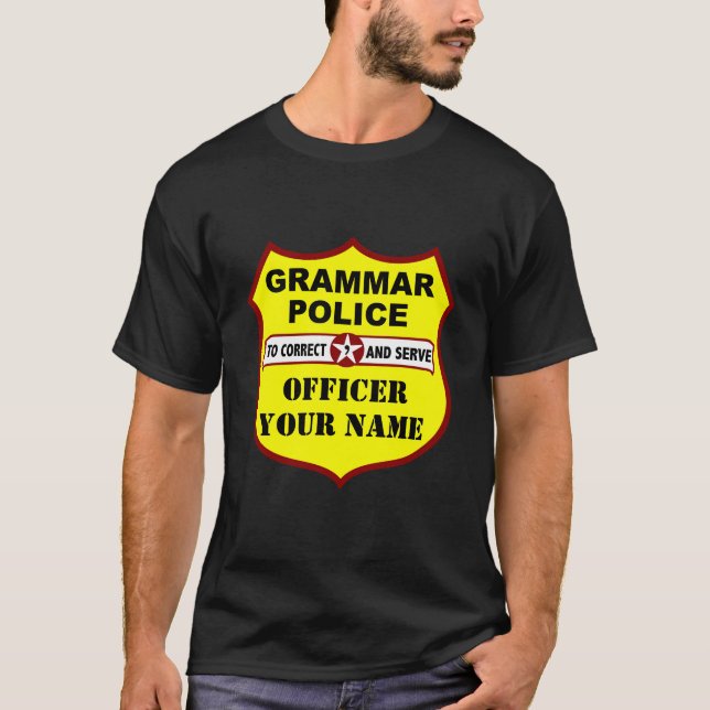 Grammar Police Dark Tee (Front)