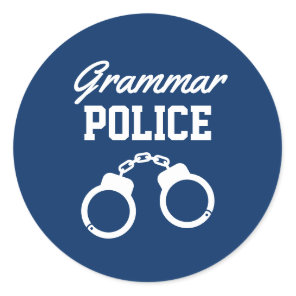 Grammar Police funny school teacher sticker