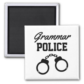 Grammar Police funny teaching fridge magnet