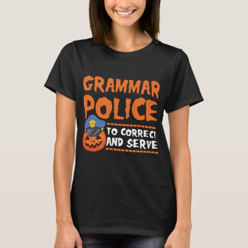 Grammar Police Halloween Costume T_Shirt