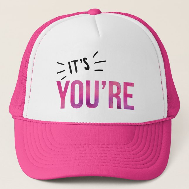 Grammar Police - It’s You’re Trucker Hat (Front)