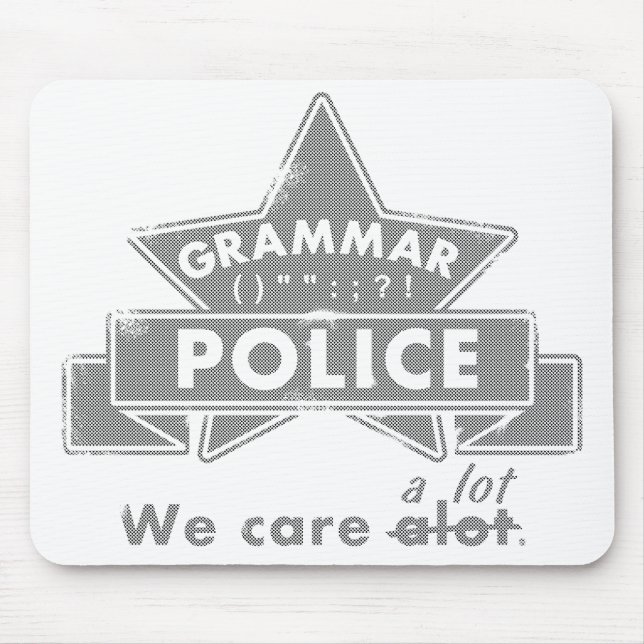 Grammar Police Mouse Pad (Front)