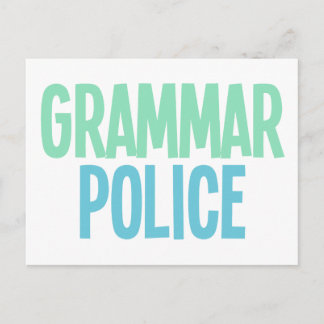 Grammar Police Postcard