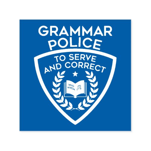 Grammar Police Self Inking Rubber Stamp