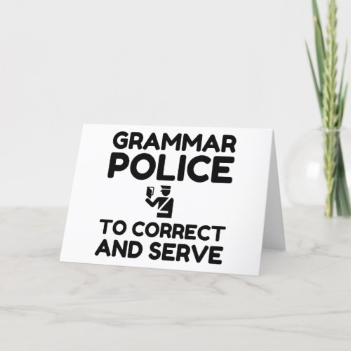 Grammar Police To Correct And Serve Funny Holiday Card