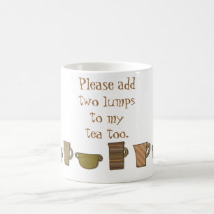 Grammar Police Two Lumps To Tea Too Mug