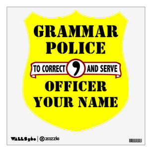 Grammar Police Wall Decal