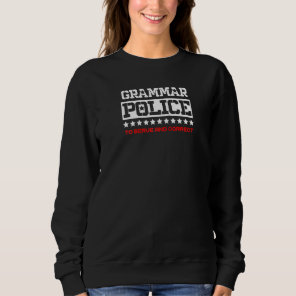 Grammar Police Women And Kids  Costume Idea Hallow Sweatshirt