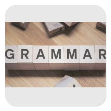 Grammar - Scrabble tiles Square Sticker