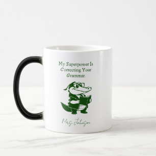 Grammar Superpower Funny English Teacher Design Color Morph Mug